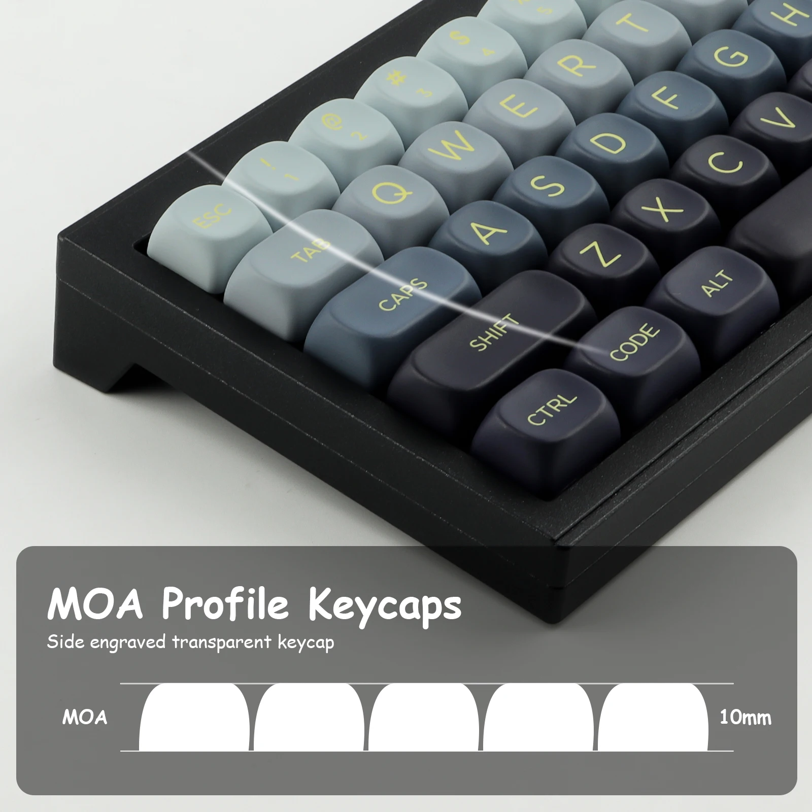 Mountain Range Keycap Set PBT MOA Profile DYE-sublimatie 143-toetsen voor mechanische toetsenborden