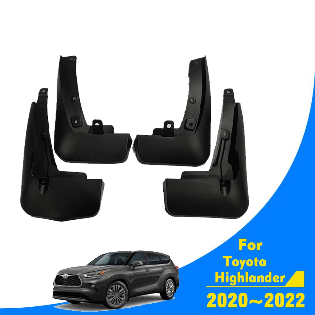 For Toyota Highlander 2020 2021 2022 Car Mudflaps Mud Flaps Mudguards Splash Fenders Duraflap Accessories Wheel Tuning 4x4 Cover