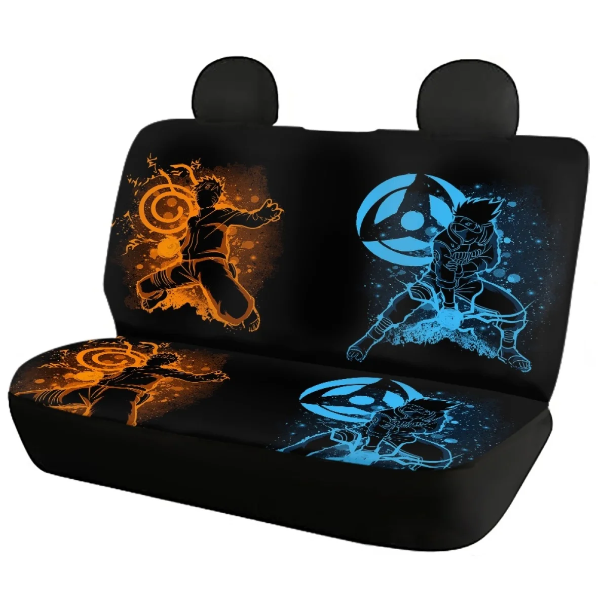 なると Anime Print Full Set Vehicle Seat Cover for Men Cool Non-skid Front/Back Car Seat Cover fit Most Car SUV Van Car Accessories