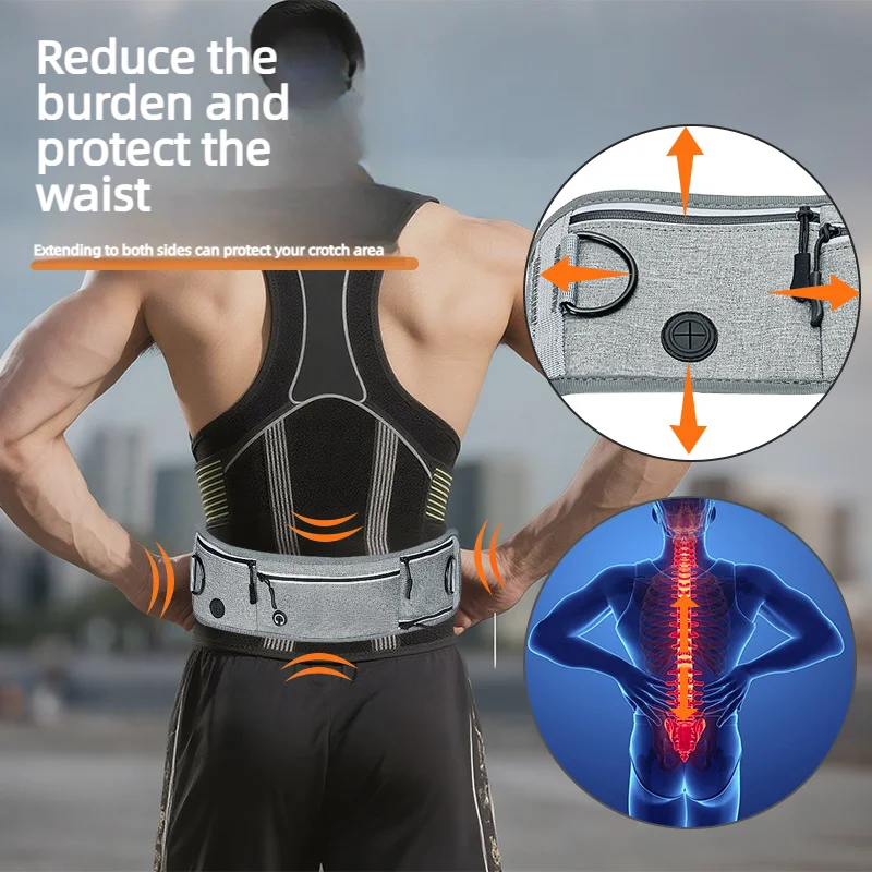 Hands Free Dog Leash With Waist Storage Pouch Bungee Buffer For Dog Walking Running Jogging Hiking