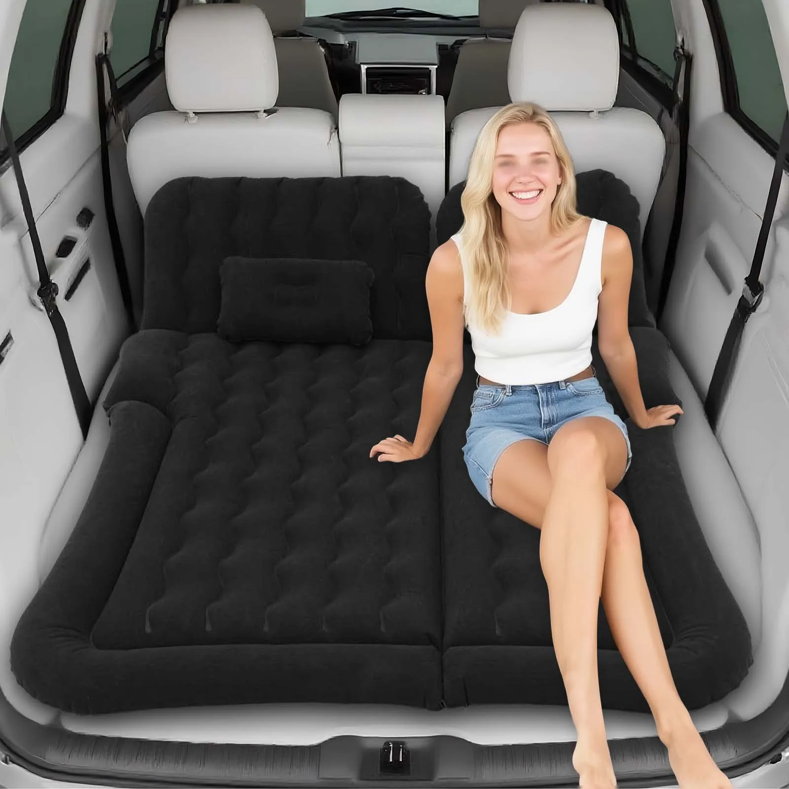 Aufblasbare SUV-Matratze mit Elektrischer Luftpumpe 300kg Tragfähigkeit Auto-Luftmatratze für Roadtrips und Campingausflüge – Detail 5