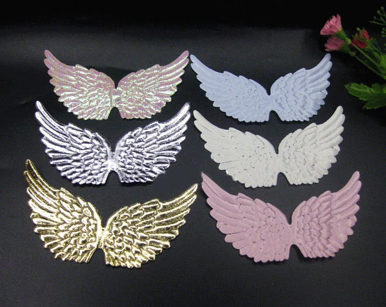 13cm Angel Wing Applique Double Sided Fairy Wings patch Costume Doll abbigliamento per ornamento fai da te regalo di compleanno Halloween