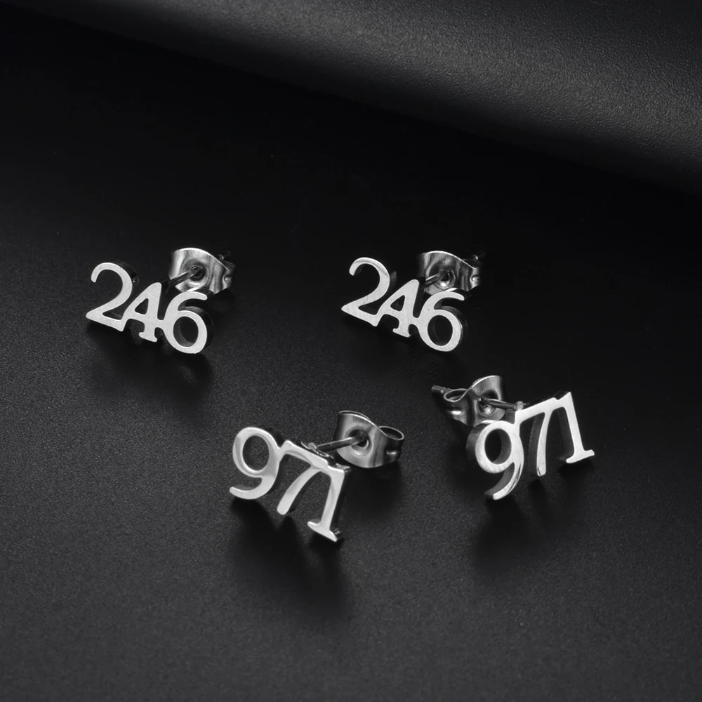 Barbados Area Code Stud Earrings, Unique Design
