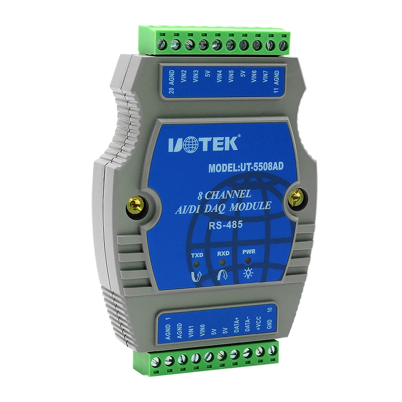 Modulo di acquisizione AI/DI UOTEK a 8 canali CON chip di conversione analogico-digitale a 24 bit di TI senza resistori esterni UT-5508AD