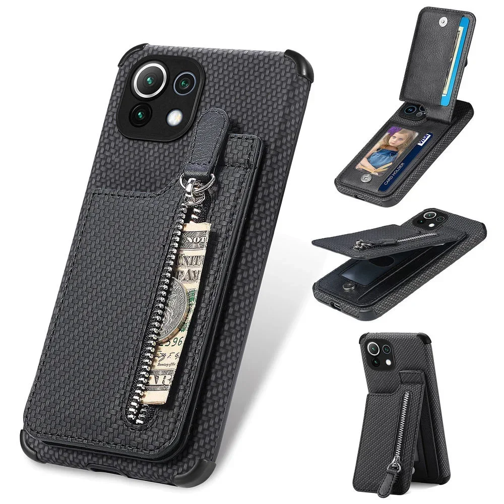 

Чехол-бумажник на молнии для Xiaomi 13T 12X 11T 12T 13 12 Mi 11 Lite 5G NE 11i POCO F5 F3 X3 X4 GT X5 Pro F4 M5S C65, Магнитный чехол