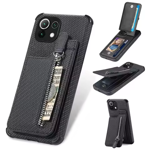 Zipper Wallet Case For Xiaomi 13T 12X 11T 12T 13 12 Mi 11 Lite 5G NE 11i POCO F5 F3 X3 X4 GT X5 Pro F4 M5S C65 Magnet Case Cover