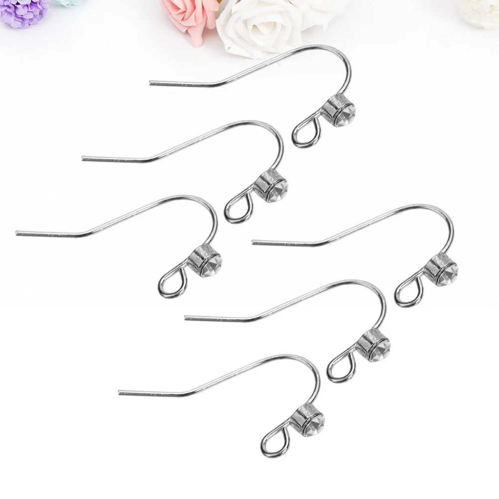 

20PCS Delicate DIY Jewelry Accessory U-shaped Ear Hook Supplies Rhinestone Inlaid Ear Hooks Accessories Creative Earrings Making
