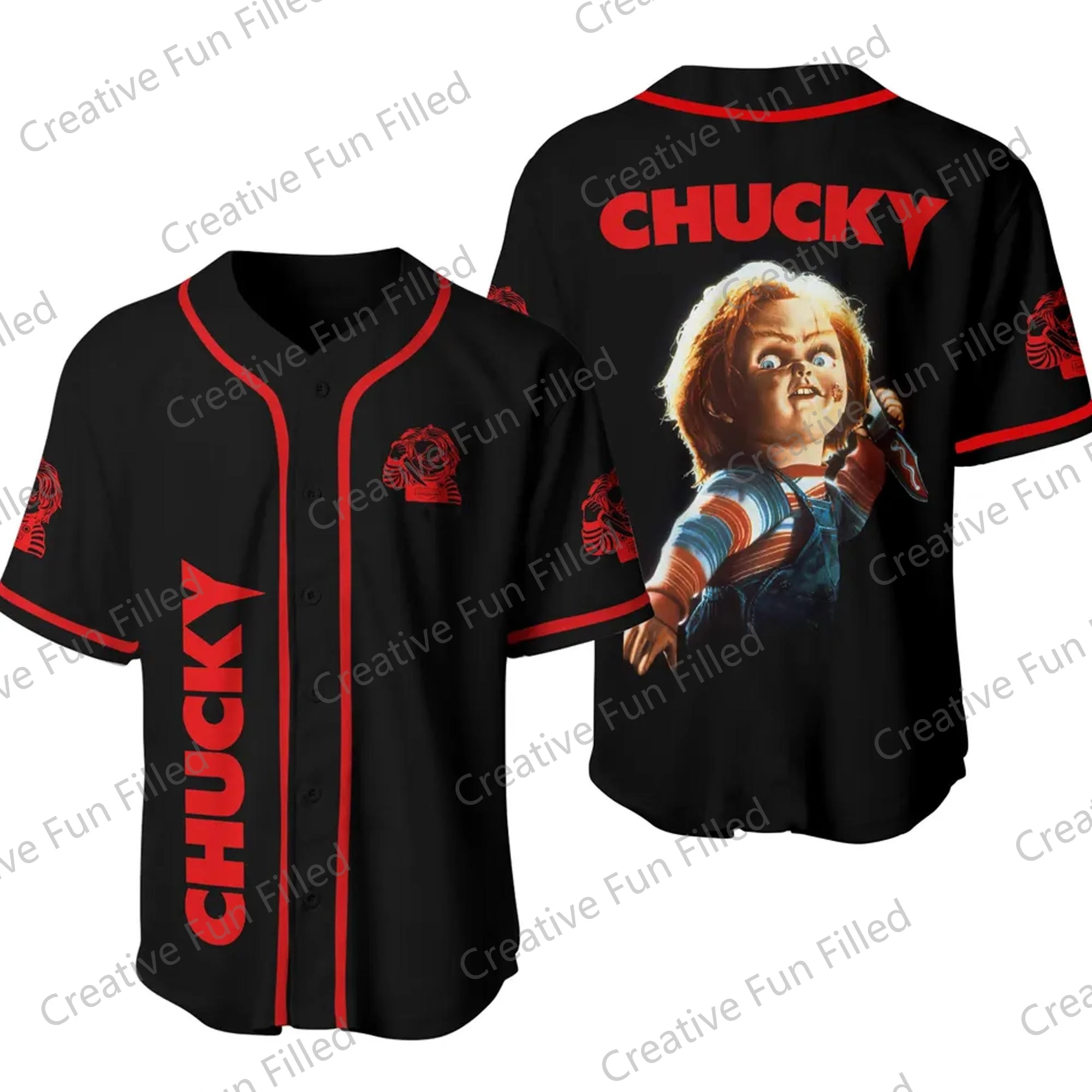 2024 New Arriavl Vintage Scare Chucky Baseball Baseball Jersey Oversized Jersey Fans Kit Special Baseball Edition Kit