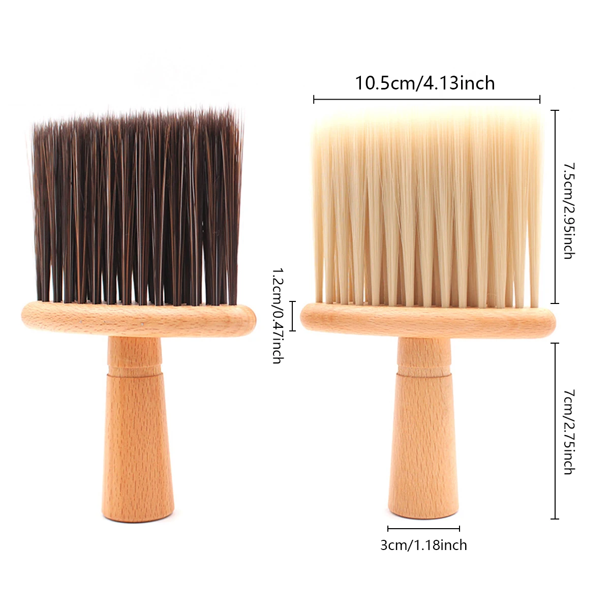 Soft Hair Brush Neck Duster Brush Professional Barber Cleaning Tool with Wood Handle for Barbershop Hair Cutting Accessories