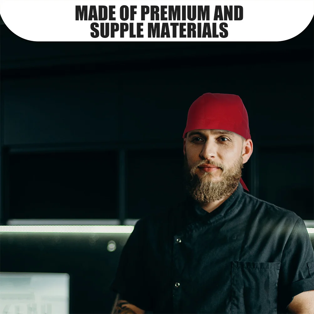 

6pcs Chef Hat Headwear Unisex Adjustable Kitchen Cooking Cap Restaurant Serving Hat Cotton Work Caps For Men Women
