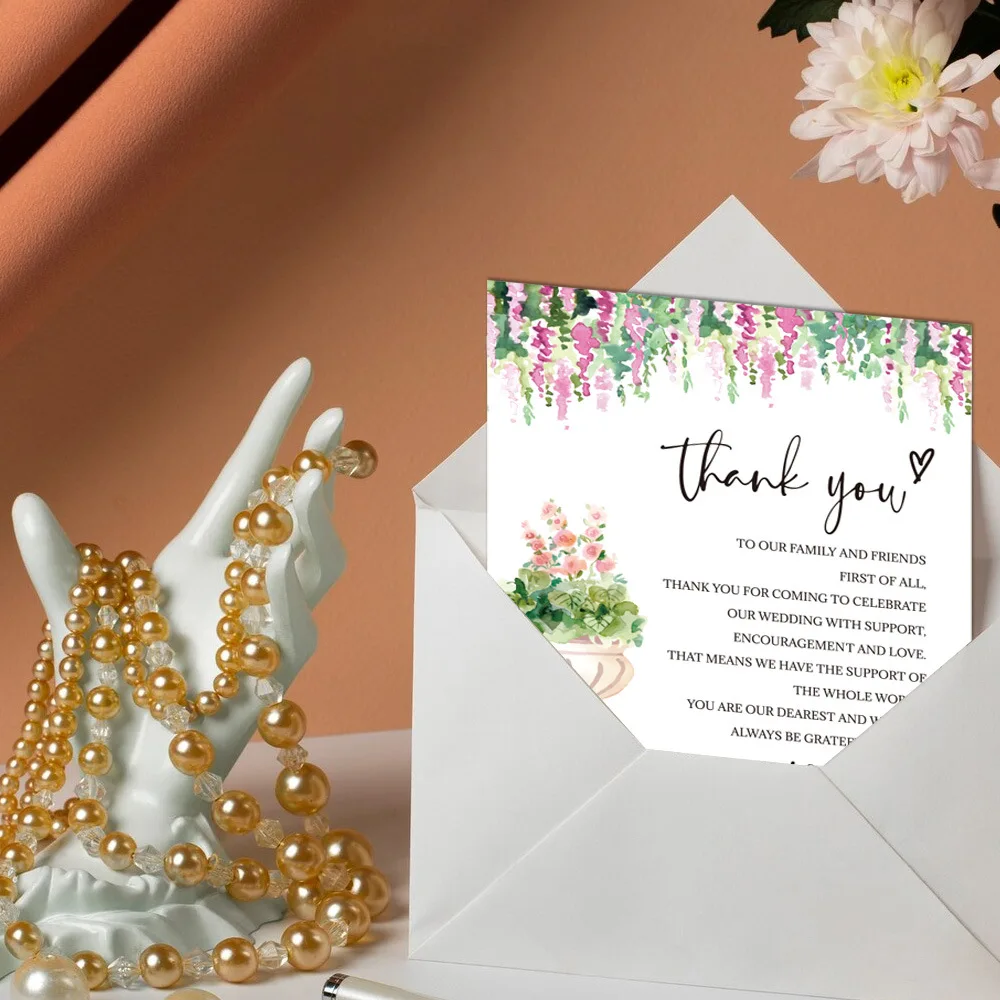 50 шт. свадебные открытки с благодарностью, украшения для свадебной церемонии, украшения для вечеринок, открытки для оформления торжеств или мероприятий
