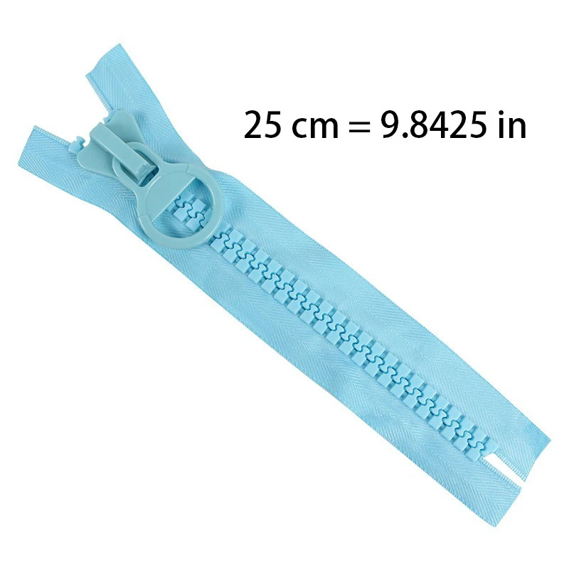1PC 25cm Extra Large Resin Zipper For Sewing Color No Endless Lock Zippers Pencil Bag Decoration Zip DIY Garment Accessories