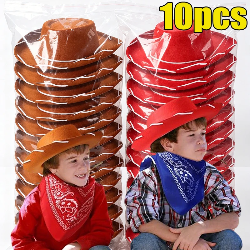 Kids Cowboy Western Hats and Bandanas Costume Hat Accessorie