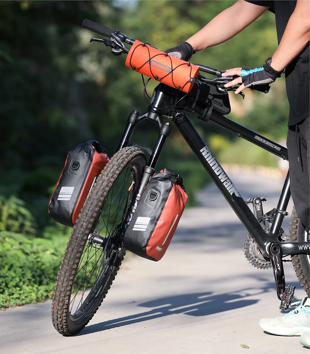 Rhino walk Fahrrad lenker tasche 1,9 l wasserdichte Bick Front Tube Bag Outdoor Rennrad Packt asche neu – Detail 19