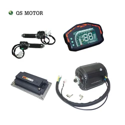 QSMOTOR Liquid Cooled QS138 4000W 110KPH Mid Drive Motor Conversion with Better Temperature Resistance fit EM200-2sp Controller