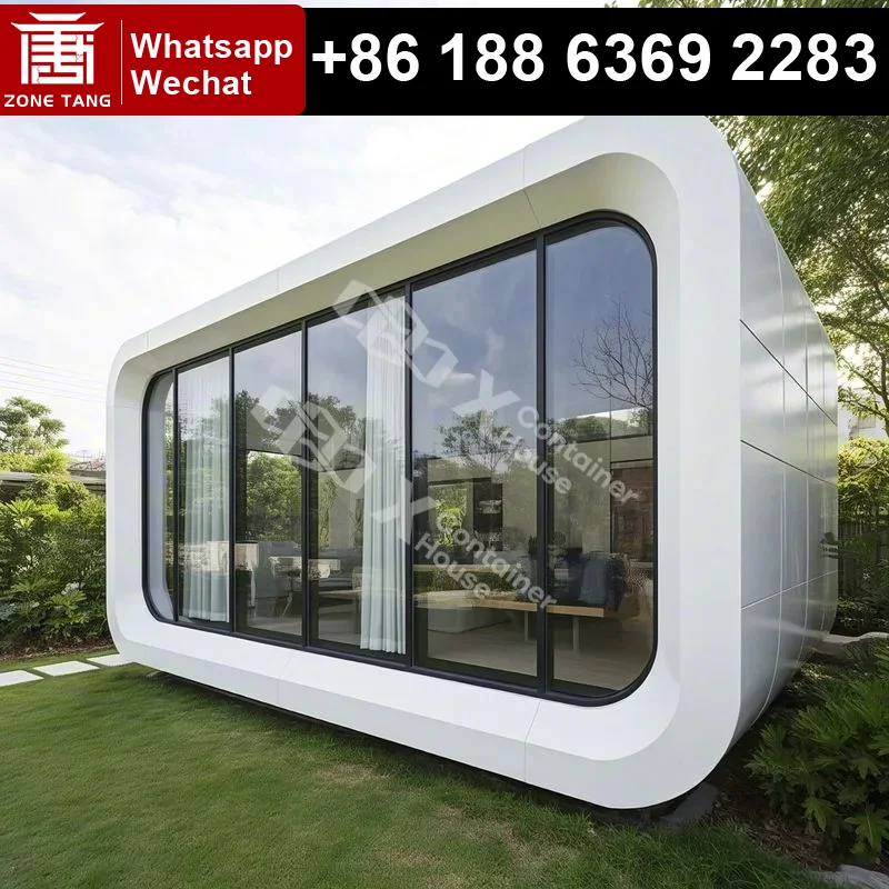 

Apple Capsule Home Prefab Modular Steel Tiny Home Glass Mountain House Mobile Cabin Eco Friendly Materials Quick Assembly Modern