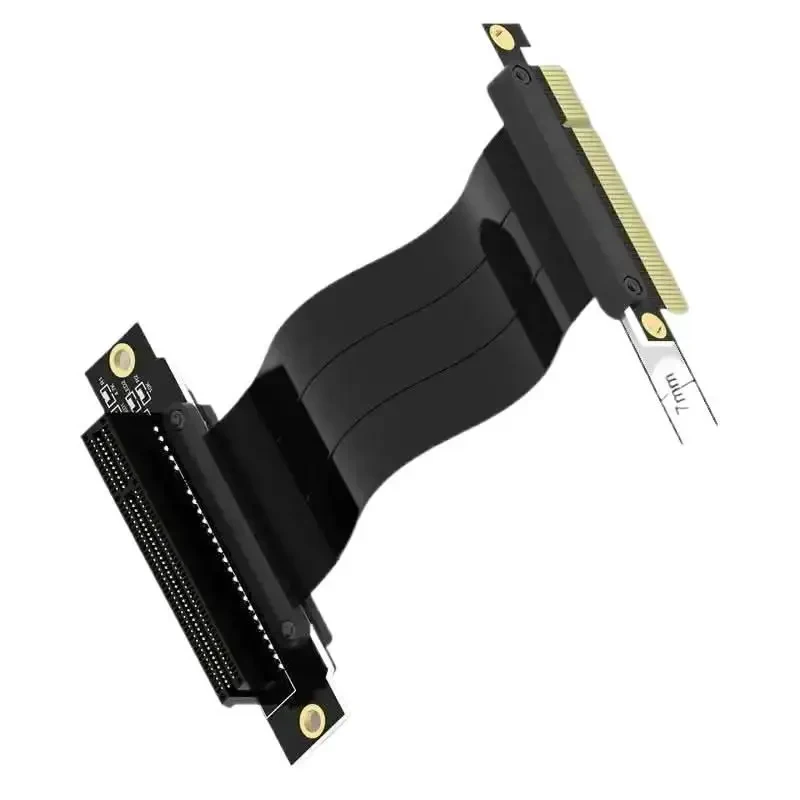 Length: 0.05 metersPCI Express PCI-E 8X Adapter Riser Card 90 Degree Converter Card for Server Chassis Computer PCI-E 3.0 X8 TO