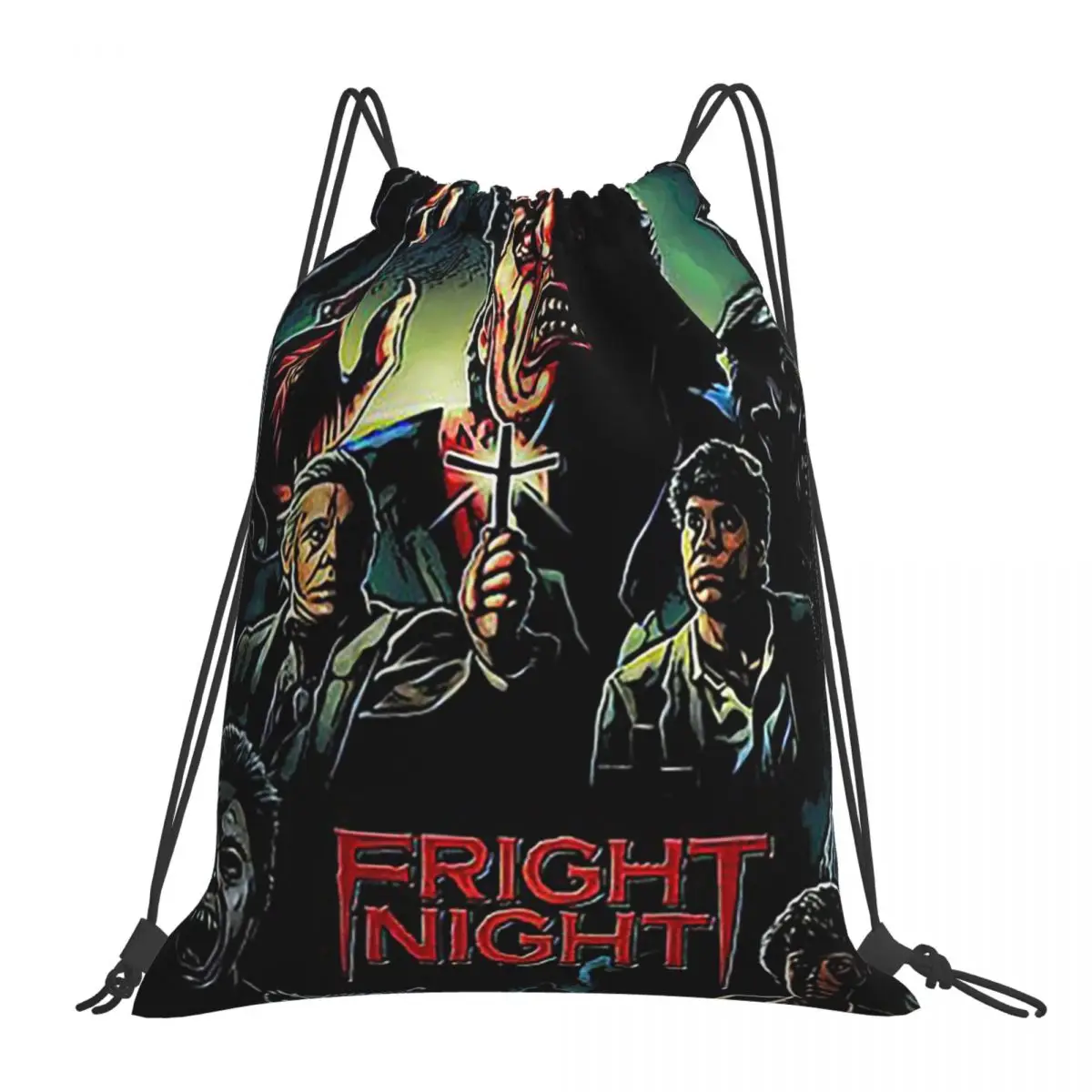 Fright Night Backpacks Fashion Portable Drawstring Bags Sports Bag Book Bags For Travel School