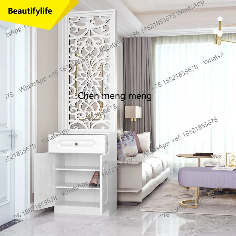 X188 Simple modern screen partition shoe cabinet entrance foyer cabinet living room decoration screen rack Nordic
