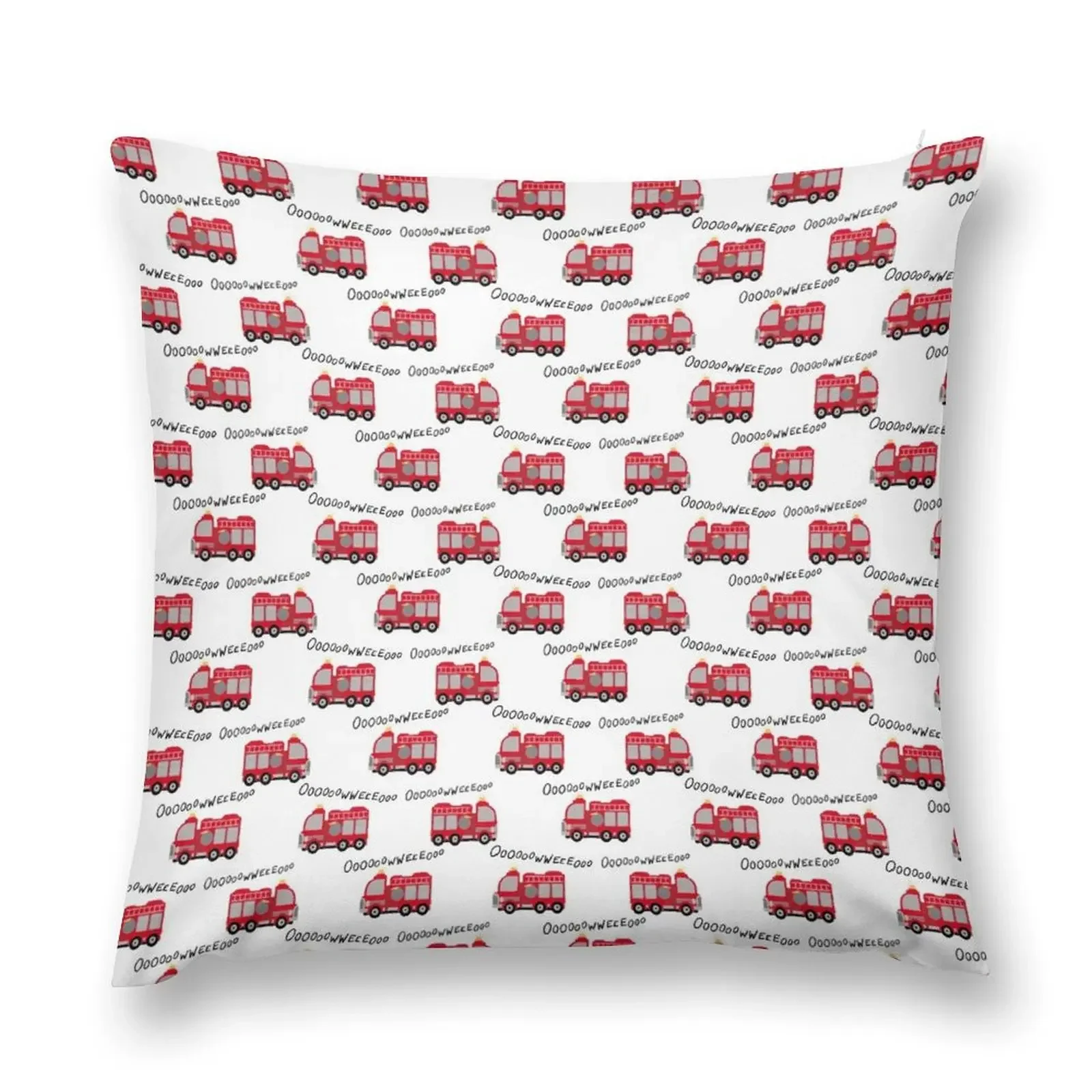 Firetruck - Red & White Throw Pillow Pillow Decor Cushion Cover Luxury pillow