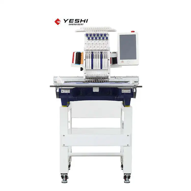 Yeshi Latest Single Head 15 Needles China Flat T-shirt Hat Embroidery Machines Computerized Embroidery Machine