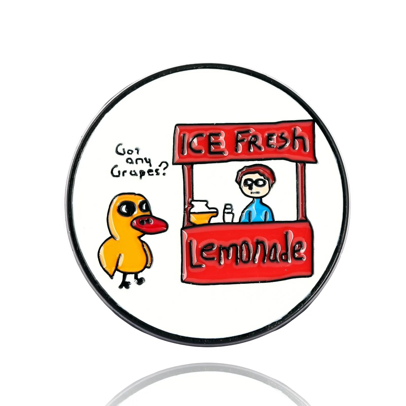 Got Any Grapes Enamel Pin Funny Story Cartoon The Duck Song Brooches Lapel Backpack Badge Playful Jewelry Gift For Kids Friends
