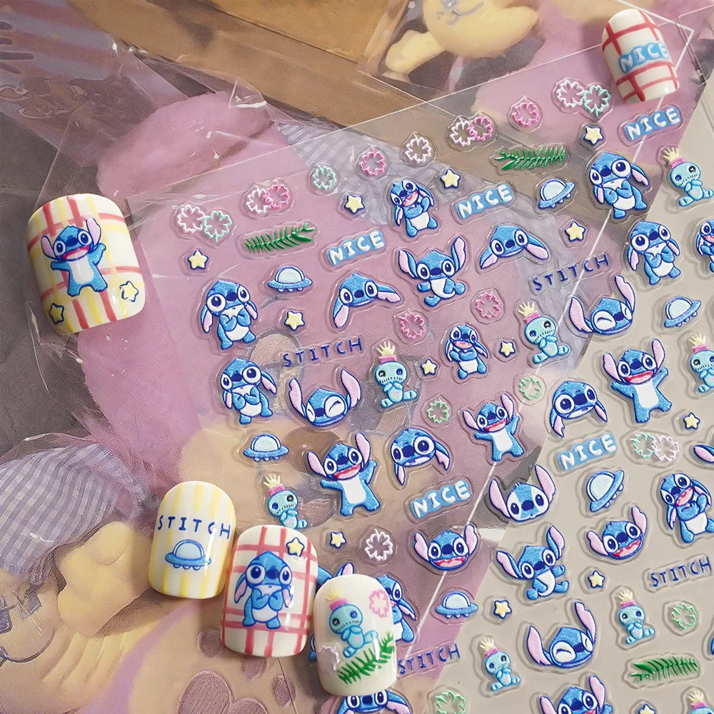 disney stitch Stickers,cute cartoon ，diy,nail stickers, nail art decoration, nail accessories，Nail Supplies for Women,party