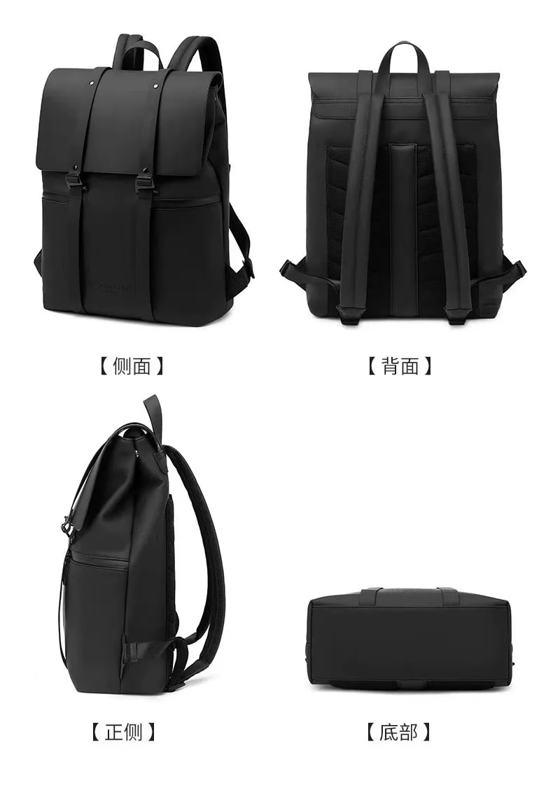 Fashion Backpack Large Capacity Women Business Laptop Bag Men Pu Leather Briefcase Waterproof School Bag Backpacks