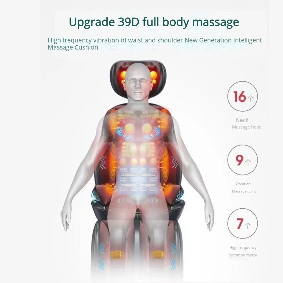 Body Shiatsu Massage Kussen Rugpijn Verlichting Stoel Draagbare Elektrische Zitkussen Rugmassage Verwarming Thuisgebruik