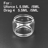 Bubble Glass Tank for VOOPOO UFORCE L 5.5ml DRAG 4 5.5ML Replacement Mini Glass Cup Replacement Fatboy Glass Container 5PCS