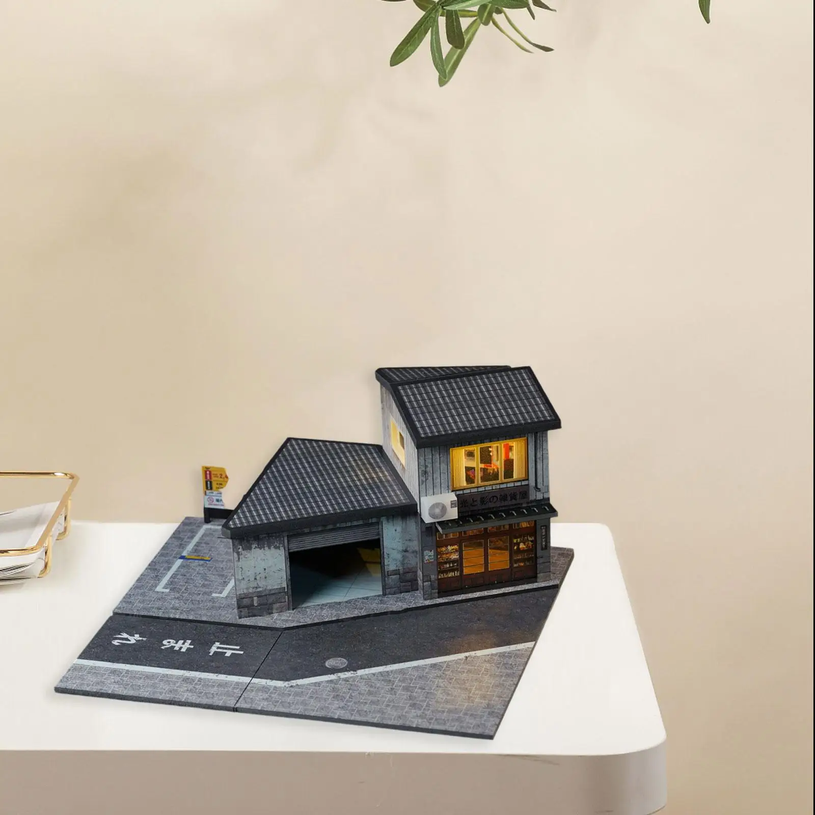 

1:64 Grocery Store Scene Model with Light Decor Diorama Simulation Scene for Gifting Action Figures Desktop Layout Accessory