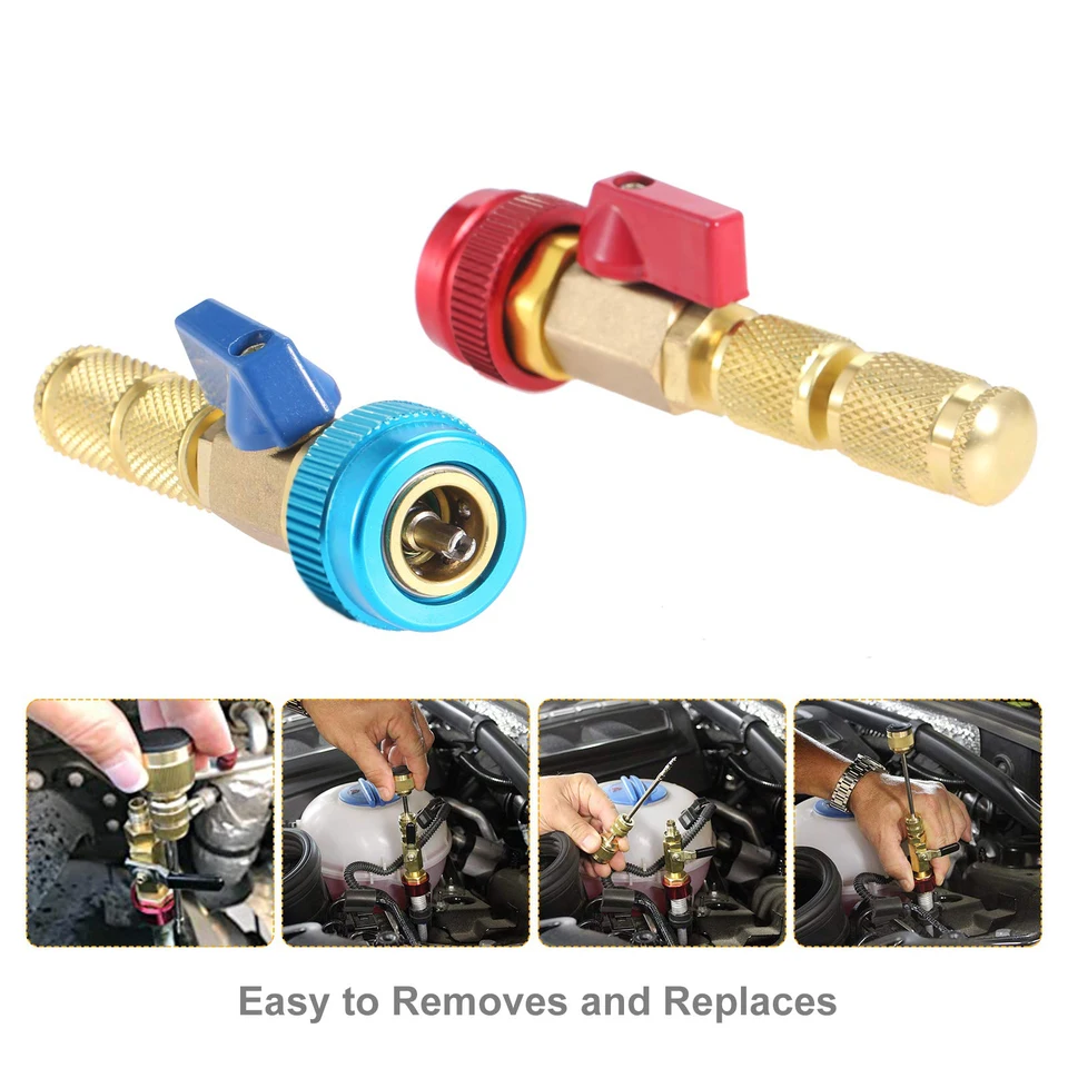 Lot 20 Noyaux De Valve Climatisation Voiture - Tige Valve A/C Auto - Remplacement Haute Pression Aluminium Cuivre