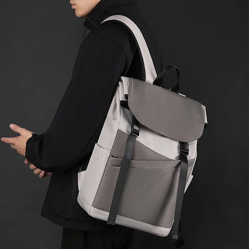 New Casual Men's Backpack, Business Computer Bag, Fashionable Large-capacity Travel Bag, Water-resistant Multi-functional Bag