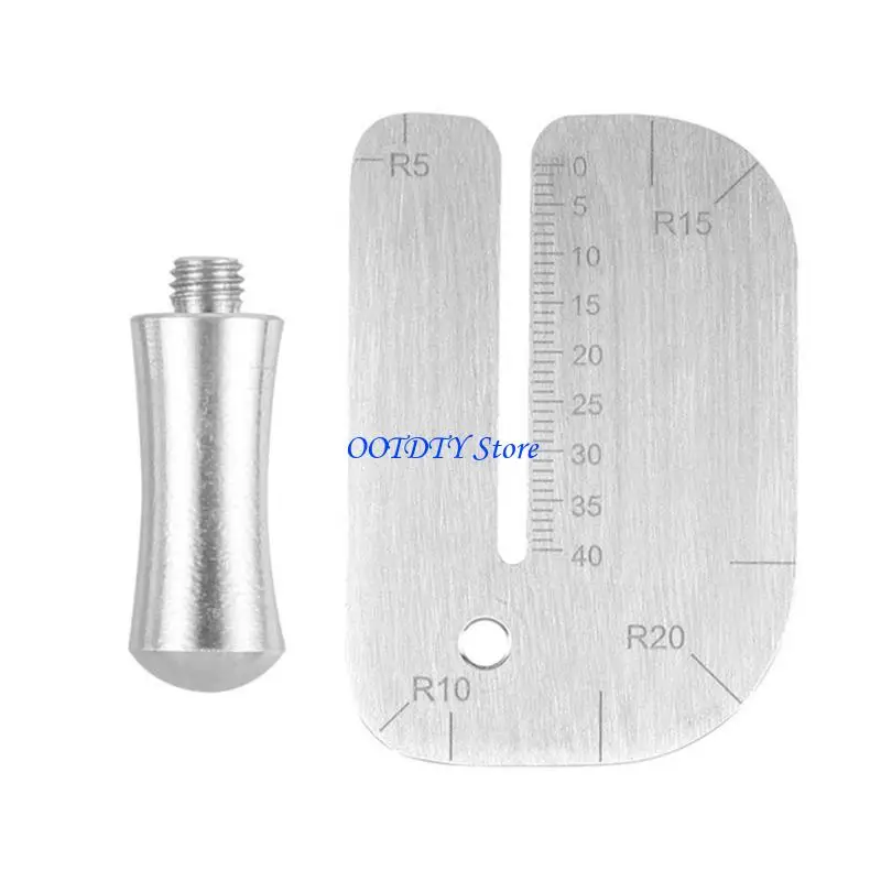367A Multifunctional Thickened Puller Stainless Steel Rounded Cutting Distance Ruler