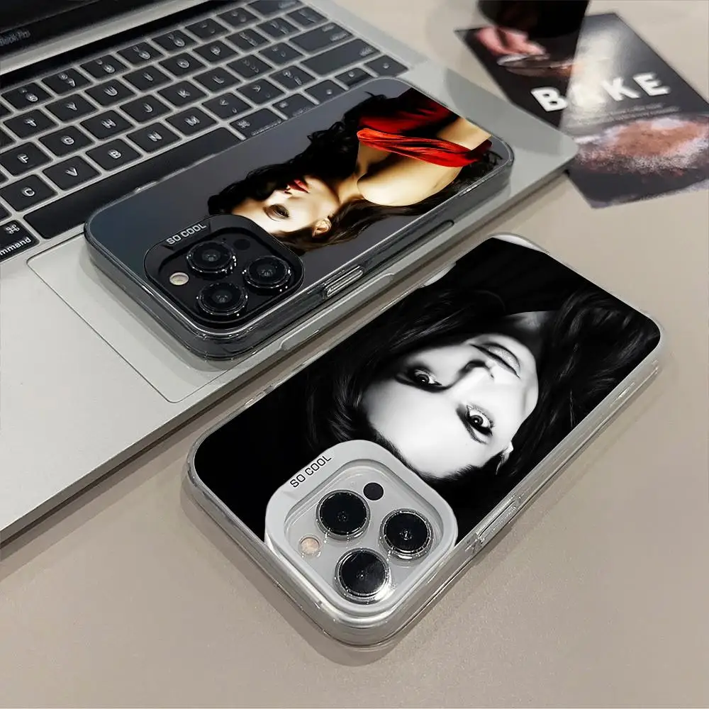 

Чехол для мобильного телефона Angel Jolie для iPhone 17, 16, 15, 14, 13, 12, 11 X XR XS 8 7 Air Pro Max Plus, полупрозрачный цветной чехол