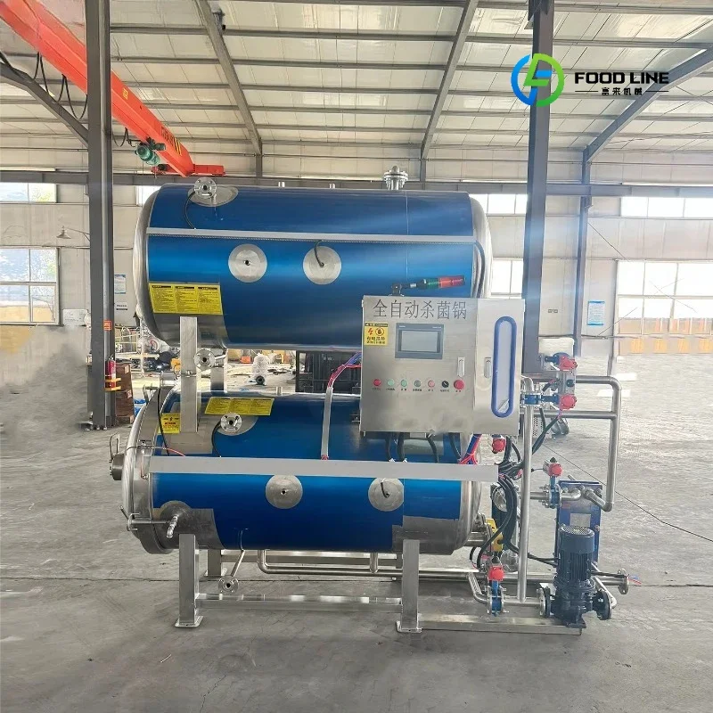 FL Automatic Sterilization Pot Commercial Salted Duck Egg Sauce Dumplings Corn Double-Layer High-Temperature Sterilizer Custom