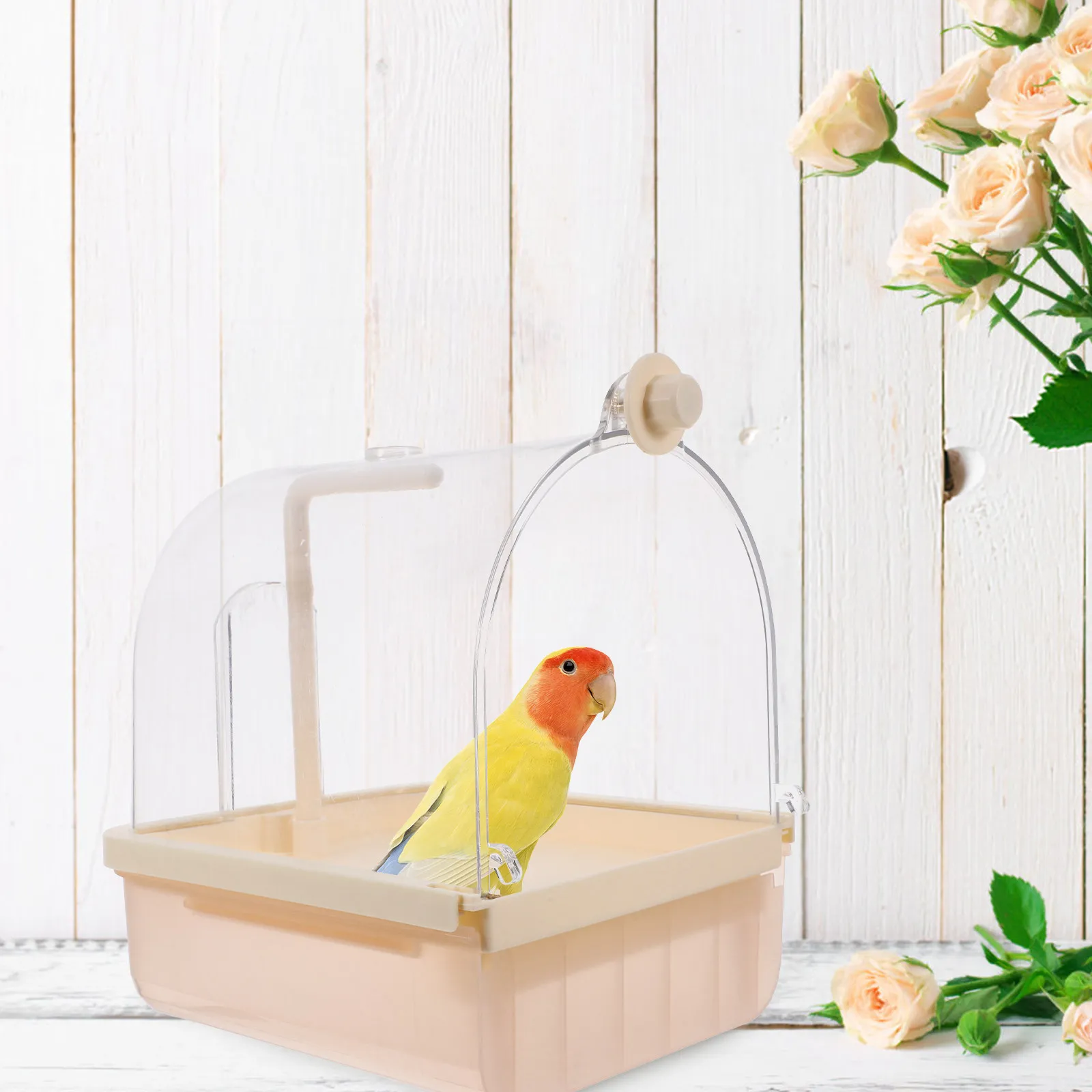 

Parrot Automatic Bathtub 180 Circulating Spray Head Stylish Comfortable Bird Bath Cockatiel Bird Bath Parakeet Cage Accessories