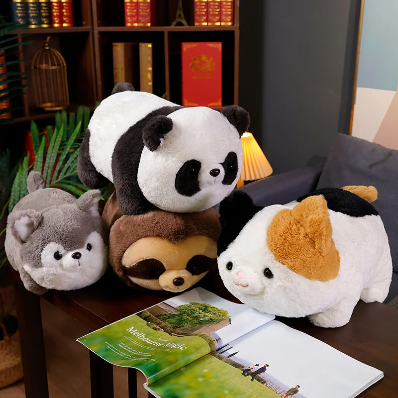 Cartoon 30/40Cm Knuffels Hond Panda Luiaard Varken Axolotl Pluche Poppen Zacht Speelgoed Gooi Kussen Baby Comfrot Verjaardagscadeau Decor