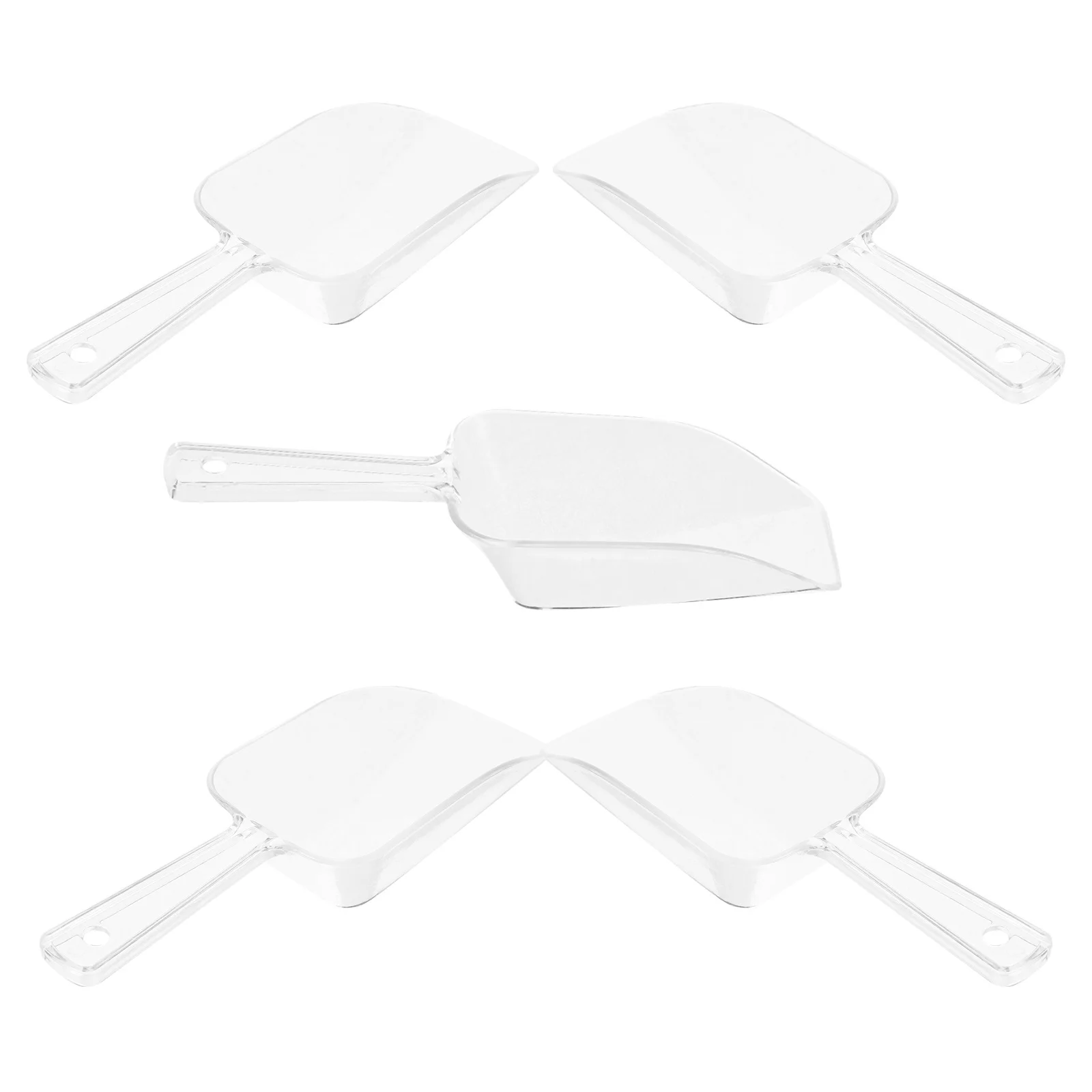 

Clear Plastic Scoop Measuring Cup Ideal for Ice Cream Ice Cubes Rice Beans Powder Kitchen Scooper with Flat Bottom Stability