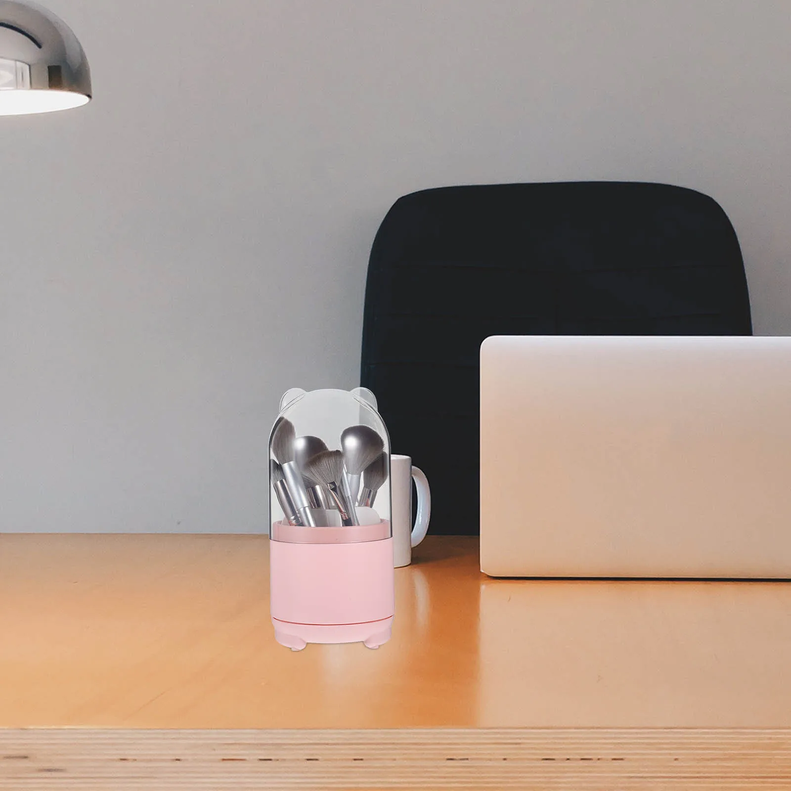 

360° Rotating Makeup Brush Organizer Countertop Large Capacity Pen Holder Desk Vanity Office Pp Storage Bucket Desktop