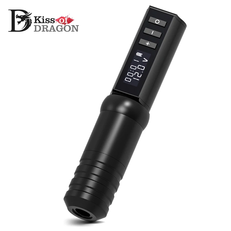 

Kiss of Dragon Hunter Pro Wireless Brushless 4.0mm Tattoo Machine Professional Pen with 2400mAh Battery for Artists