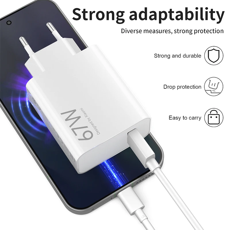 Cargador Xiaomi 67W Tipo C Turbo Original, Adaptador de Carga Rápida 6A, Cable para Mi 15T 13T 12 11, Redmi Note 12T 13 