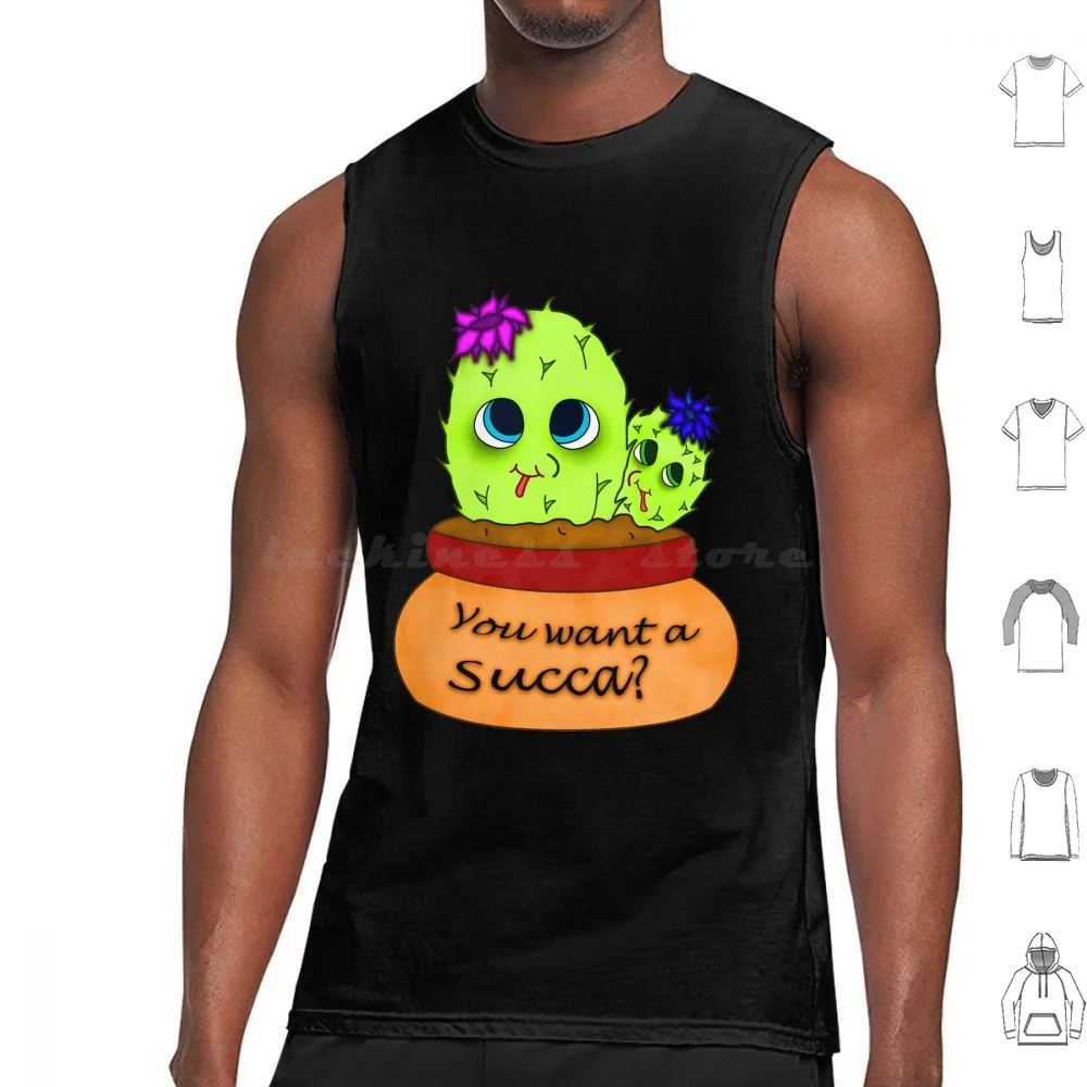 Ask Me About My Cactus Cute Cartoon Vividly Tank Tops Vest Sleeveless Ask Me About My Plants Ask Me About My Cactus Plants