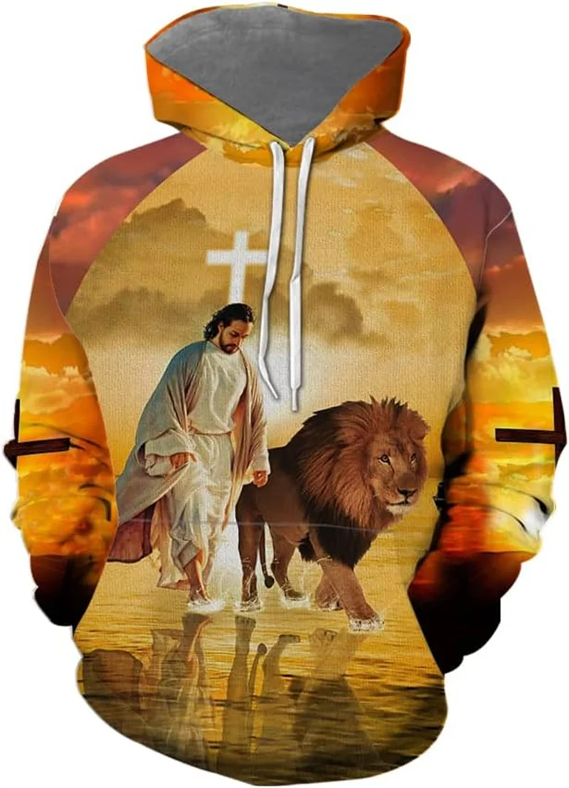 

3D Printing Christian Jesus Hoodies Jesus Bless Us Faith Above Fear Hooded Sweatshirts Kids Fashion Streetwear Pullovers Clothes