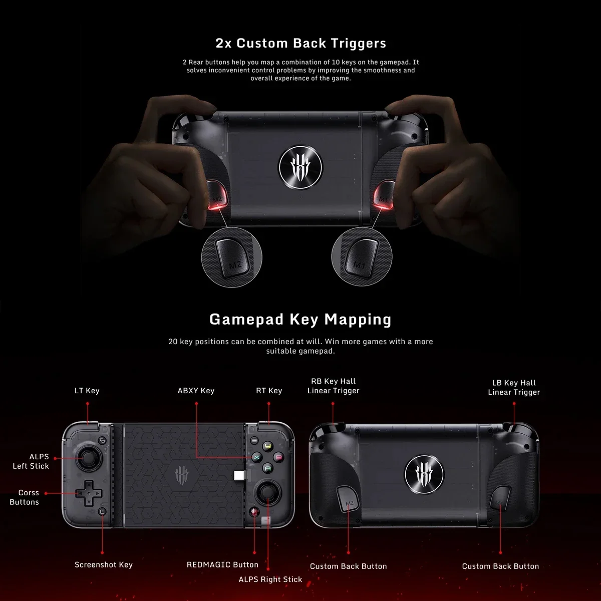2025 Redmagic Shadow Blade Gamepad control para celular Gaming for android phone android gamepad controller