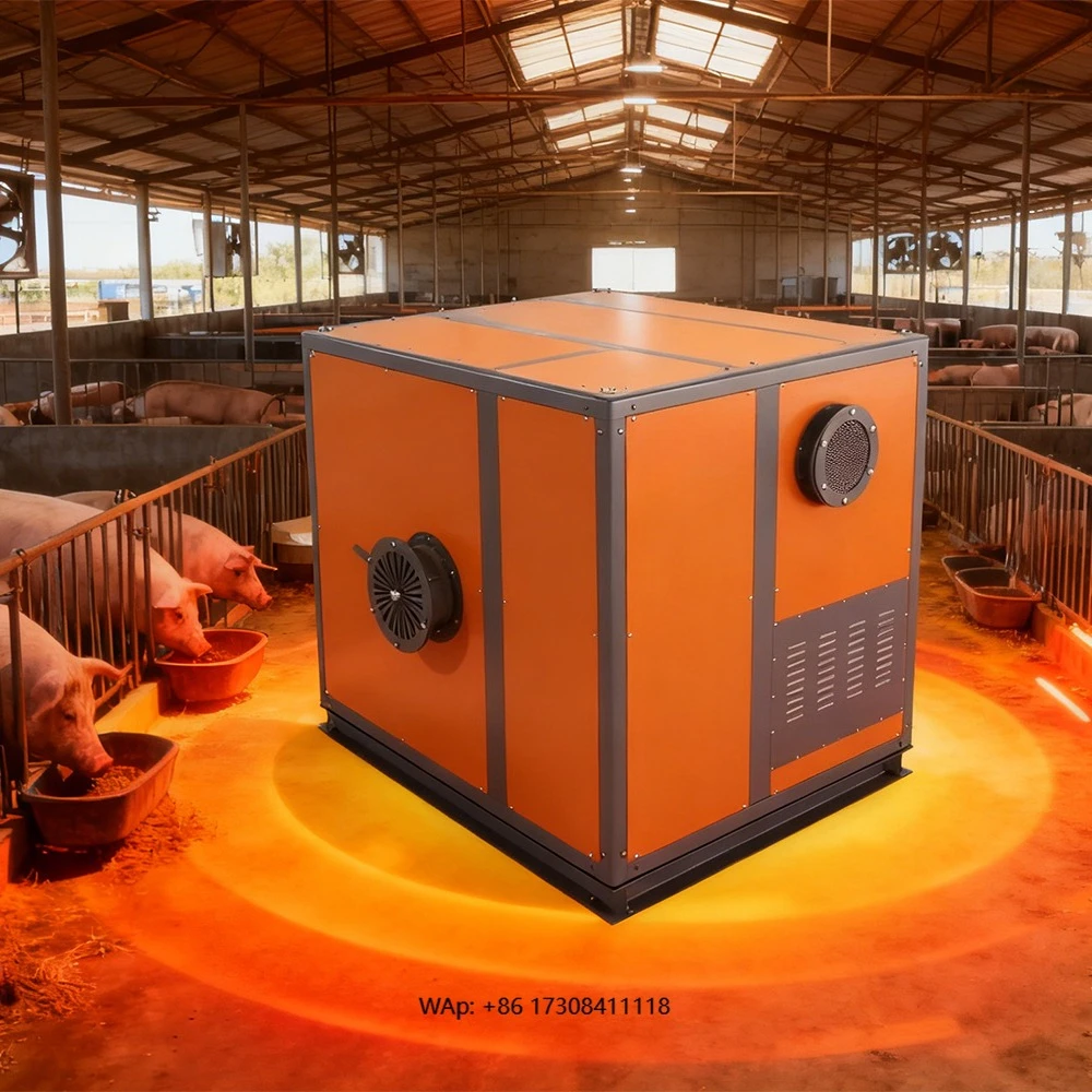 Automatic constant temperature PLC control electric heater for high temperature poultry farms, motor 30 kW, high heating capacit