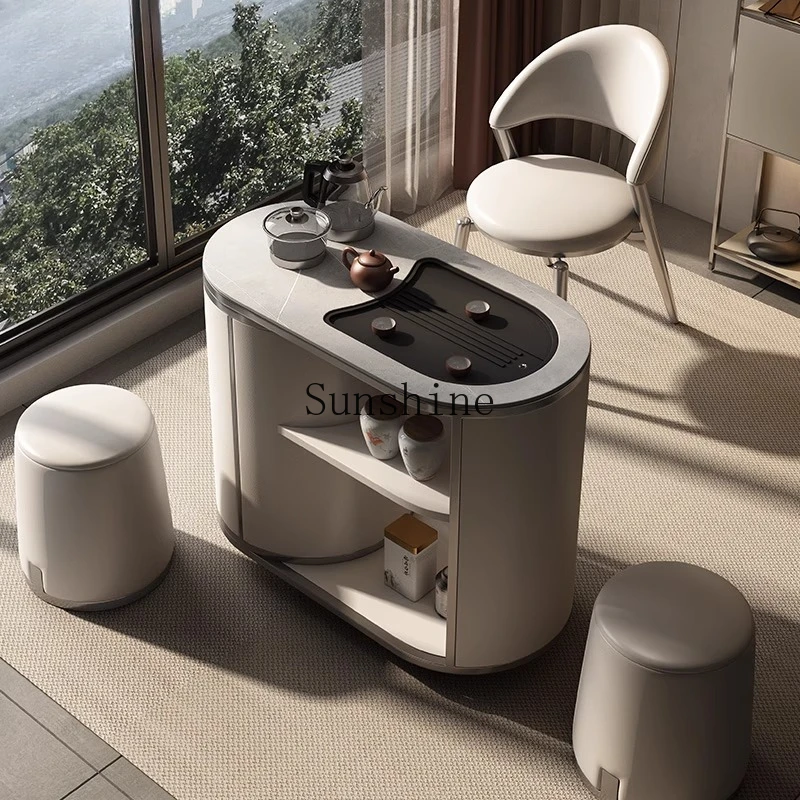 

Mobile household small tea table side tea cabinet household edge light luxury modern simplicity