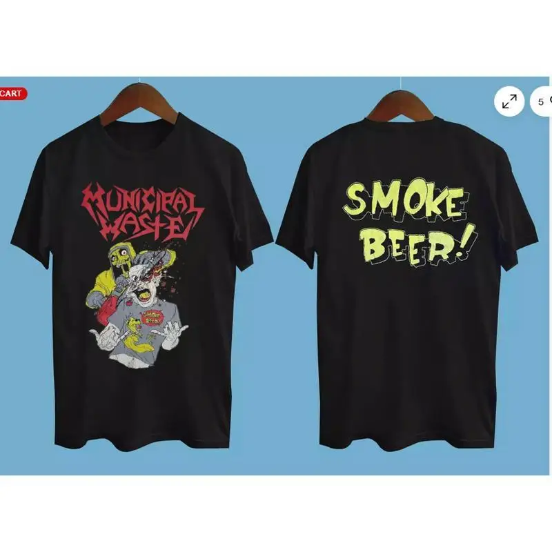2 Side Municipal Waste Band Gift For Fan Black Size S to 5XL Shirt