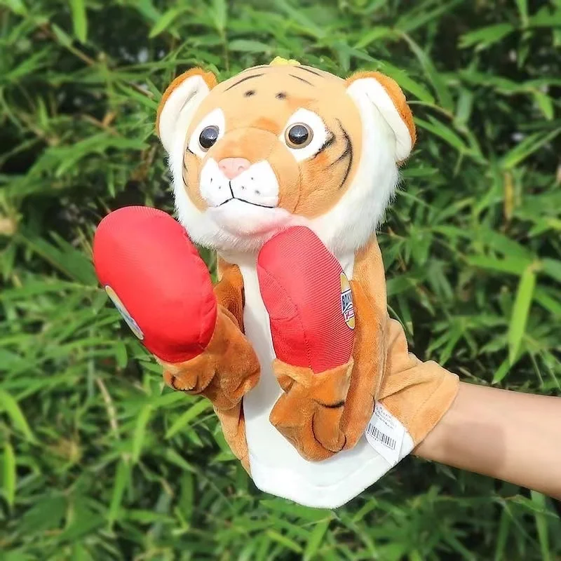 Animal Boxing Battle Interactive Hand Puppet Plush Toy Cloth Puppet Glove Control Pk Muppet Vocalizing Finger Toy Couple Gifts