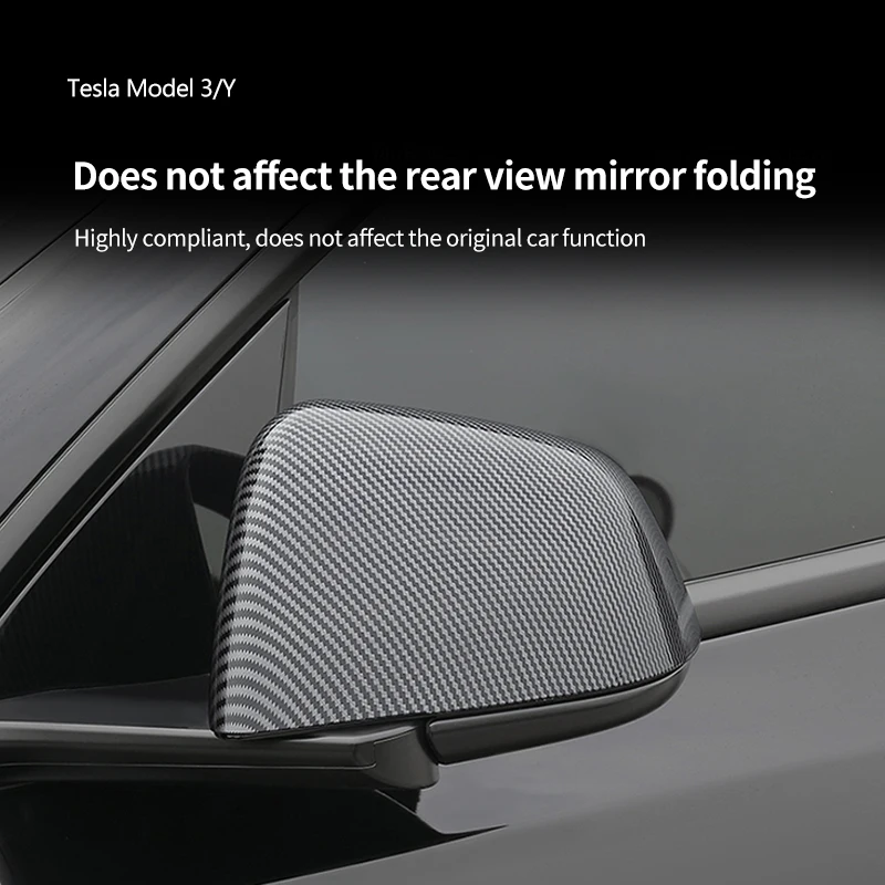 テスラ 2021-2025 モデル 3 ハイランドバックミラーシェル交換カバーバックミラーキャップ交換部品マットブラック